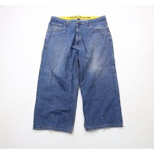 Vintage DMX Ruff Ryders Mens 40x26 Distressed Hip Hop Baggy Wide Leg Denim Jeans